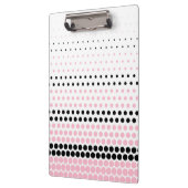 Cameo Pink en Black Polka Dot Klembord (Links)