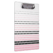 Cameo Pink en Black Polka Dot Klembord (Rechts)