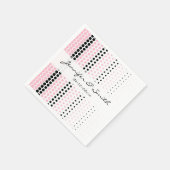 Cameo Pink en Black Polka Dot Servetten (Hoek)