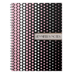 Cameo Pink en White Polka Dot Notitieboek
