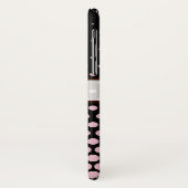 Cameo Pink Polka Dot Elegant Modern Black Case-Mate iPhone Case (Achterkant/links)