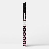 Cameo Pink Polka Dot Elegant Modern Black Case-Mate iPhone Case (Achterkant / Rechts)