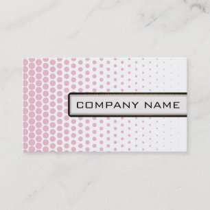 Cameo Pink Polka Dot Elegant Modern White Visitekaartje