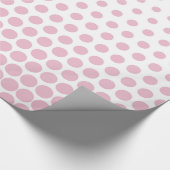 Cameo Pink Polka Dot Modern White Cadeaupapier (Hoek)