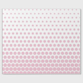 Cameo Pink Polka Dot Modern White Cadeaupapier (Vlak)
