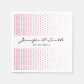 Cameo Pink Polka Dot Modern White Servet (Voorkant)