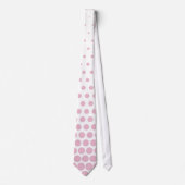 Cameo Pink Polka Dot Modern White Stropdas (Voorkant)