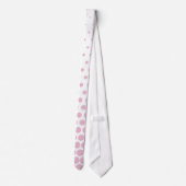 Cameo Pink Polka Dot Modern White Stropdas (Achterkant)
