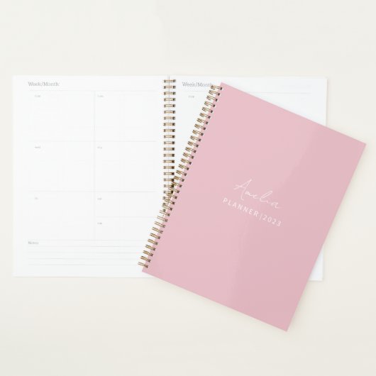 Cameo roze elegante aangepaste planner (Display)