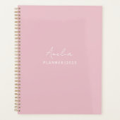 Cameo roze elegante aangepaste planner (Voorkant)