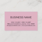 Cameo roze kleur achtergrond visitekaartje (Achterkant)