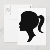 Cameo Silhouette Girl Briefkaart (Voorkant / Achterkant)