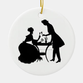 Cameo Victoriaans Couple Keramisch Ornament