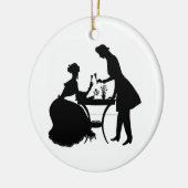 Cameo Victoriaans Couple Keramisch Ornament (Links)