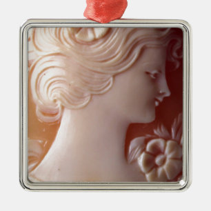 Cameo vrouwen silhouet Metalen Ornament
