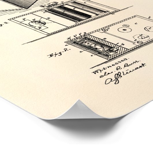 Camera 1988 Patent Art Old Peper Poster (Hoek)