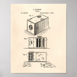 Camera 1988 Patent Art Old Peper Poster