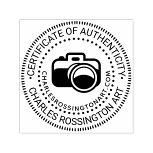 Camera #3 “Certificaat van Echtheid” Naam URL Zelfinktende Stempel