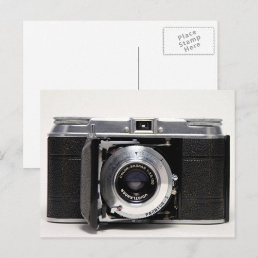 CAMERA 5 Duitse vouwcamera Briefkaart (Voorkant / Achterkant)