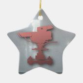 Camera-actie lamplicht keramisch ornament (Voorkant)