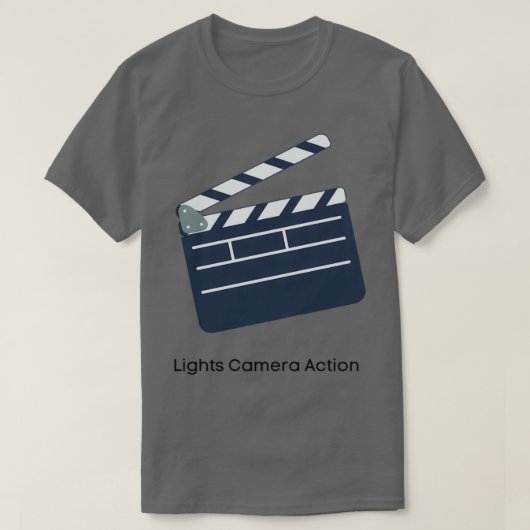Camera-actie lamplicht t-shirt (Design voorkant)