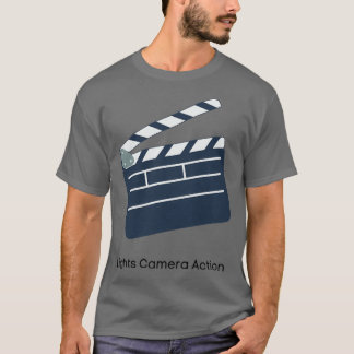 Camera-actie lamplicht t-shirt