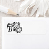  Camera Adreslabel - Zwart-wit Etiket (Insitu)