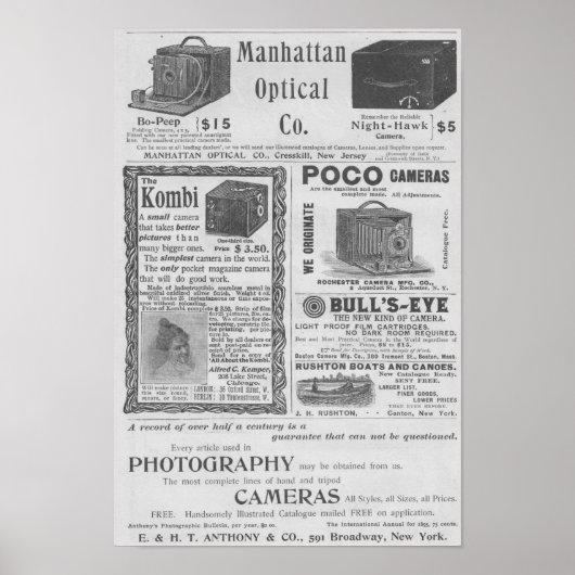 Camera-advertenties Poster (Voorkant)