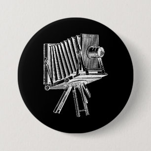camera - Antiek camera's Fotografie zwart Ronde Button 7,6 Cm
