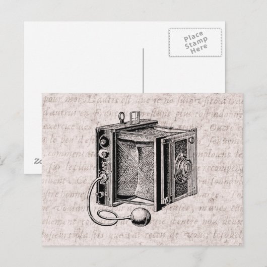  camera - Antiek fotografie Briefkaart (Voorkant / Achterkant)