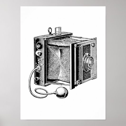  camera - Antiek fotografie Poster (Voorkant)