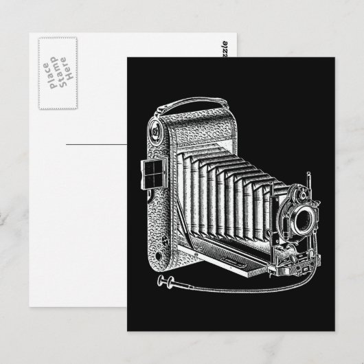  camera - Antiek fotografie - Retro Briefkaart (Voorkant / Achterkant)