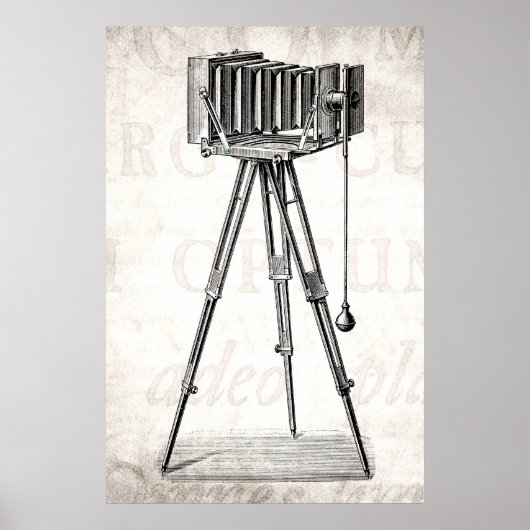  camera - Antiek fotografie - Retro Poster (Voorkant)
