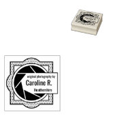Camera Aperture gepersonaliseerde fotograaf stempe Rubberstempel (Gestempeld)