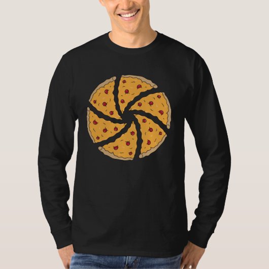 Camera Aperture Pizza Slices Photography T-shirt (Voorkant)