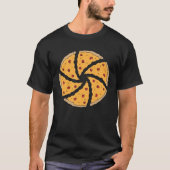 Camera Aperture Pizza Slices Photography T-shirt (Voorkant)