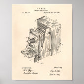 Camera Apparatus 1887 Patent Art - Old Peper Poster (Voorkant)