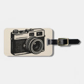  Camera Bagagelabel – Retro Fotografie Tra (Voorkant horizontaal)