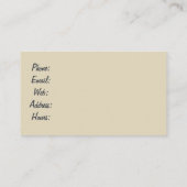 Camera Beige Stijlvolle Retro Blauwe Fotografie Visitekaartje (Achterkant)