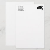 Camera beveiliging video surveillance bedrijf logo briefpapier (Voorkant / Achterkant)