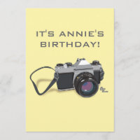 Camera Birthday Uitnodiging