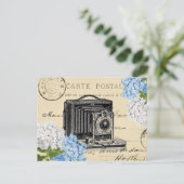 camera blauw ventilator Frans Briefkaart (Staand voorkant)