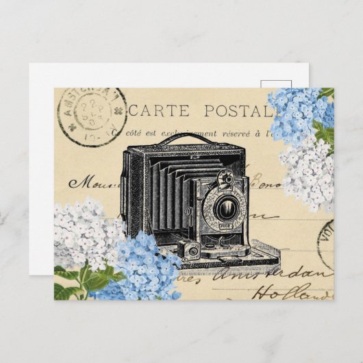 camera blauw ventilator Frans Briefkaart (Voorkant / Achterkant)