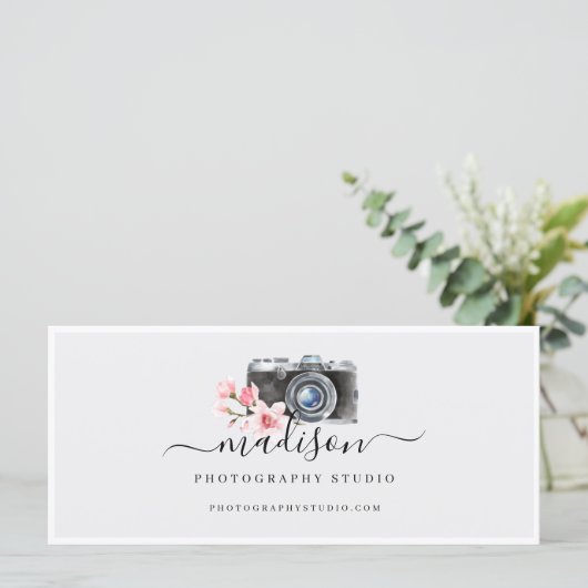  Camera & Bloemen Fotografie Cadeaubon (Staand voorkant)
