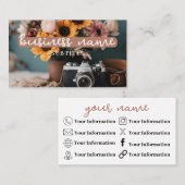 Camera + Bloemen Visitekaartje (Voorkant / Achterkant)