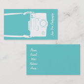 Camera Blue Retro Photography Film Illustration Visitekaartje (Voorkant / Achterkant)