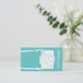 Camera Blue Retro Photography Film Illustration Visitekaartje (Staand voorkant)