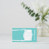 Camera Blue Retro Photography Film Illustration Visitekaartje (Staand voorkant)