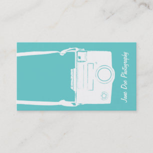 Camera Blue Retro Photography Film Illustration Visitekaartje