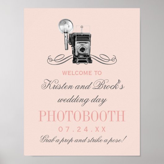  camera Blush Weddenschap Poster (Voorkant)